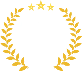 Award leaf with text: 20+ years running BJJ gym
